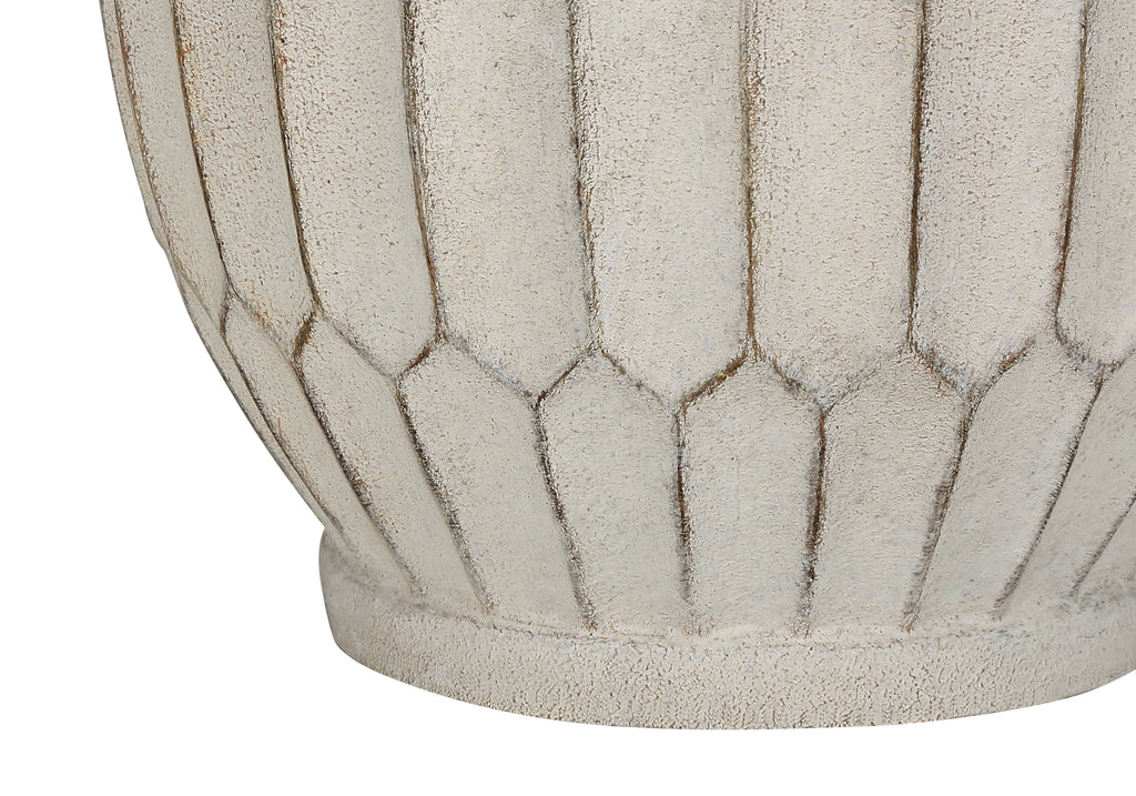 LIGHTING - 24""H TABLE LAMP CREAM RESIN / IVORY SHADE