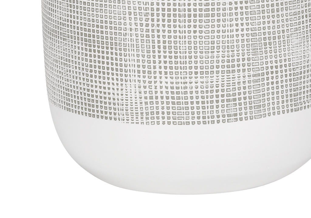 LIGHTING - 27""H TABLE LAMP GREY CERAMIC / GREY SHADE