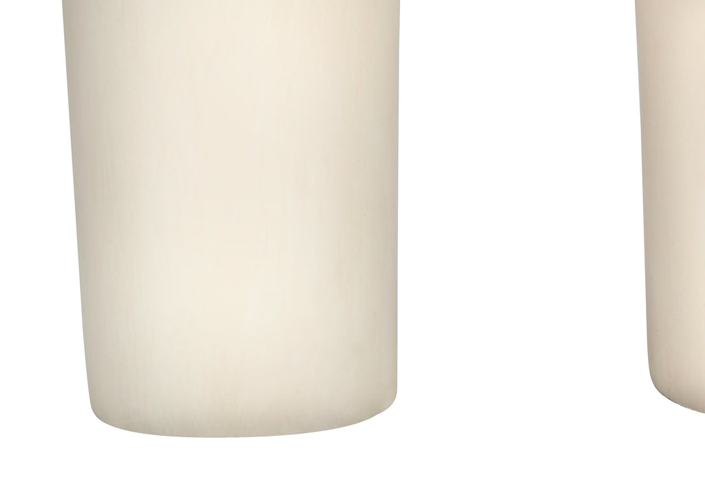 LIGHTING - 25""H TABLE LAMP CREAM RESIN / BEIGE SHADE