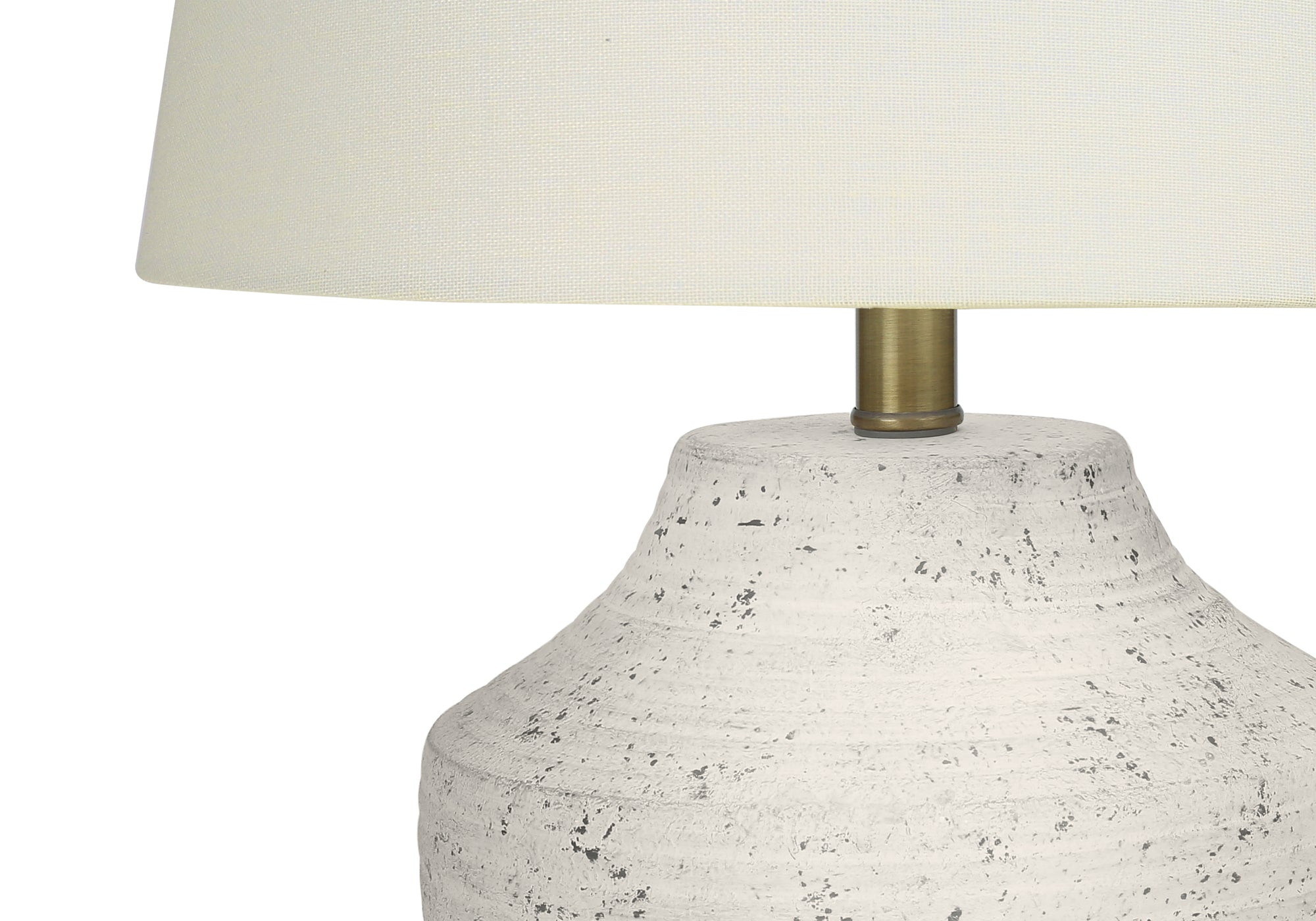 LIGHTING - 20""H TABLE LAMP CREAM CONCRETE / IVORY SHADE