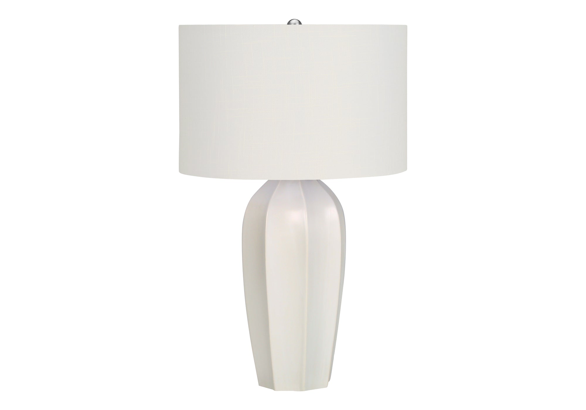LIGHTING - 27""H TABLE LAMP CREAM CERAMIC / IVORY SHADE