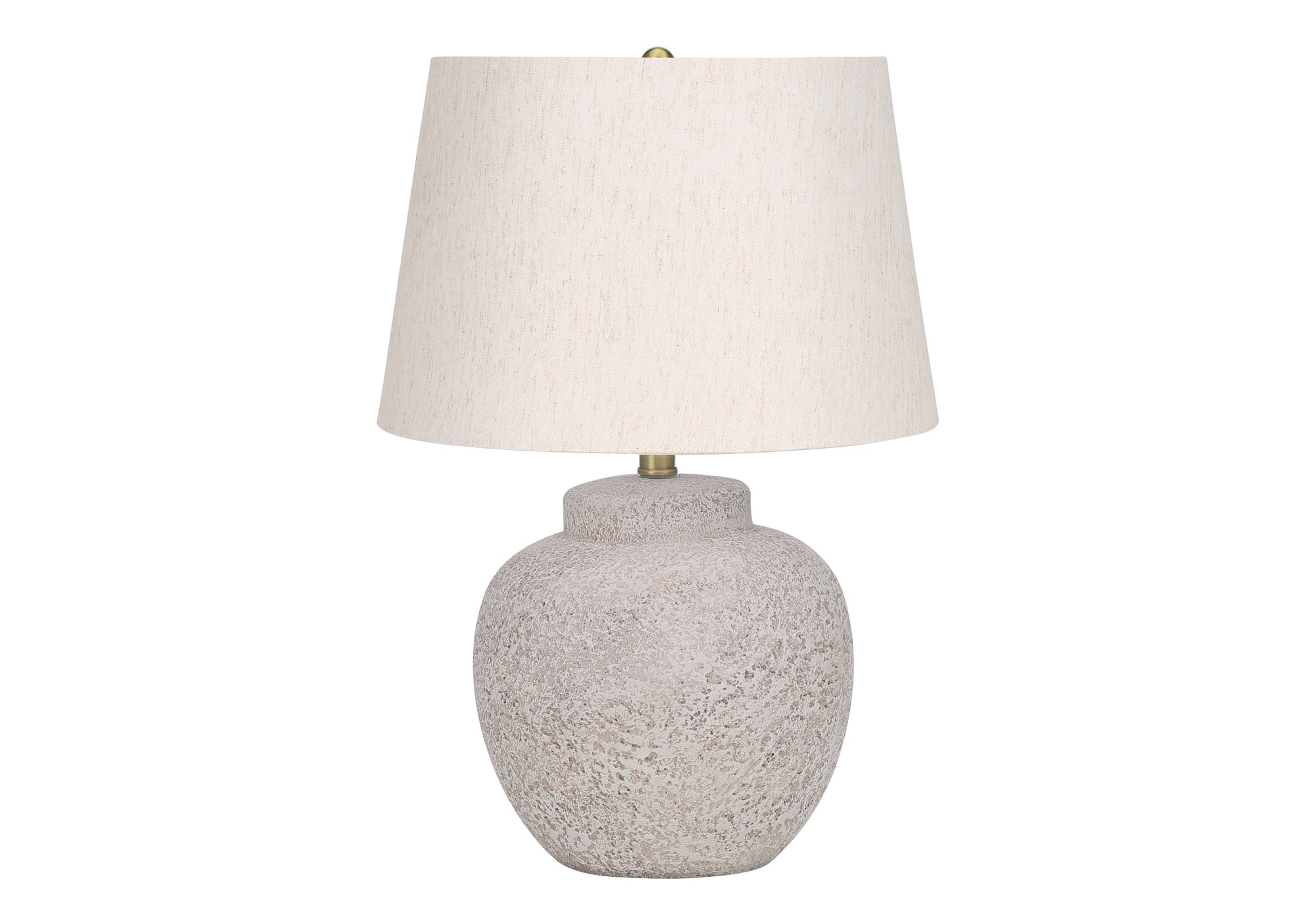 LIGHTING - 22""H TABLE LAMP CREAM CONCRETE / IVORY SHADE
