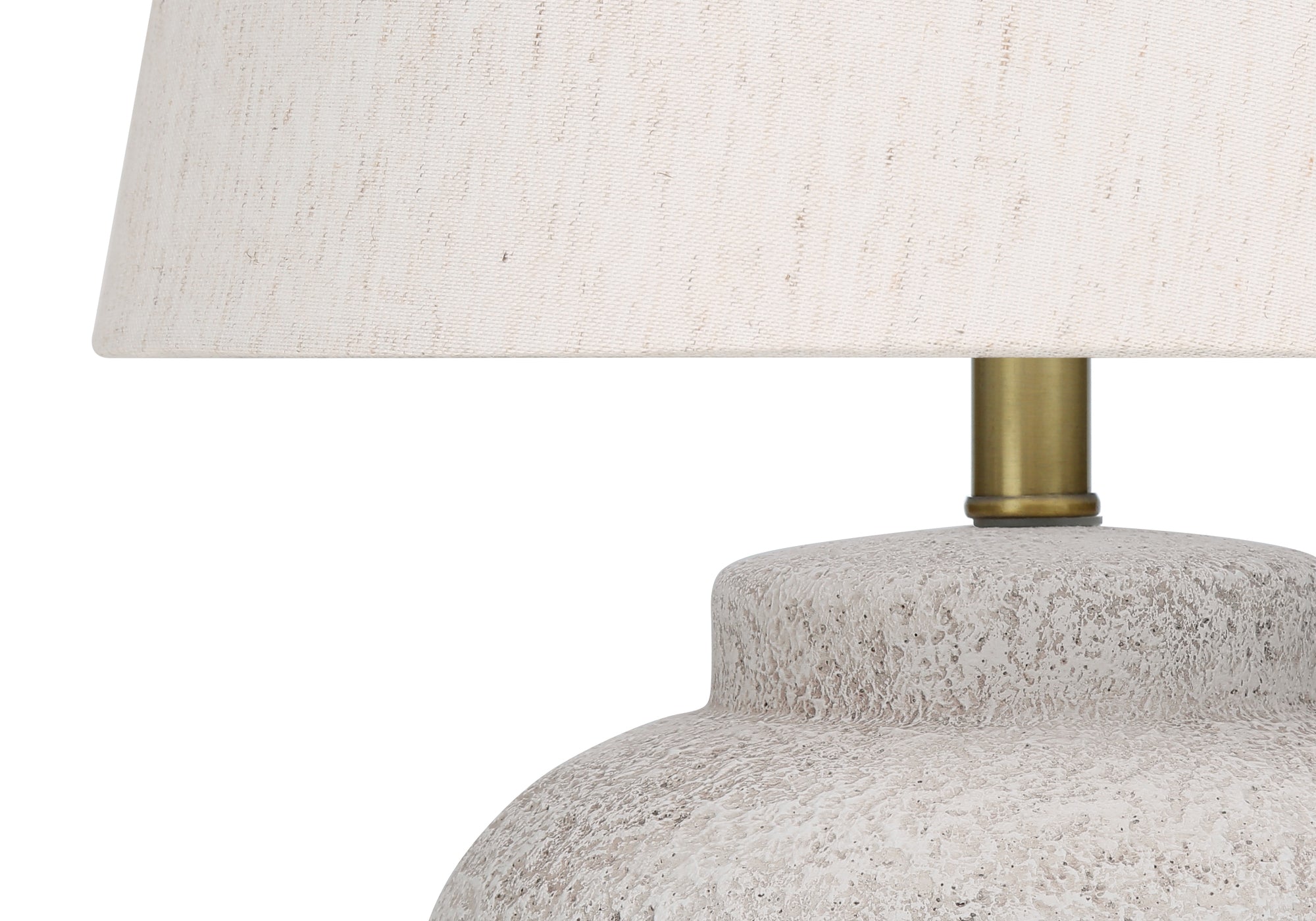 LIGHTING - 22""H TABLE LAMP CREAM CONCRETE / IVORY SHADE