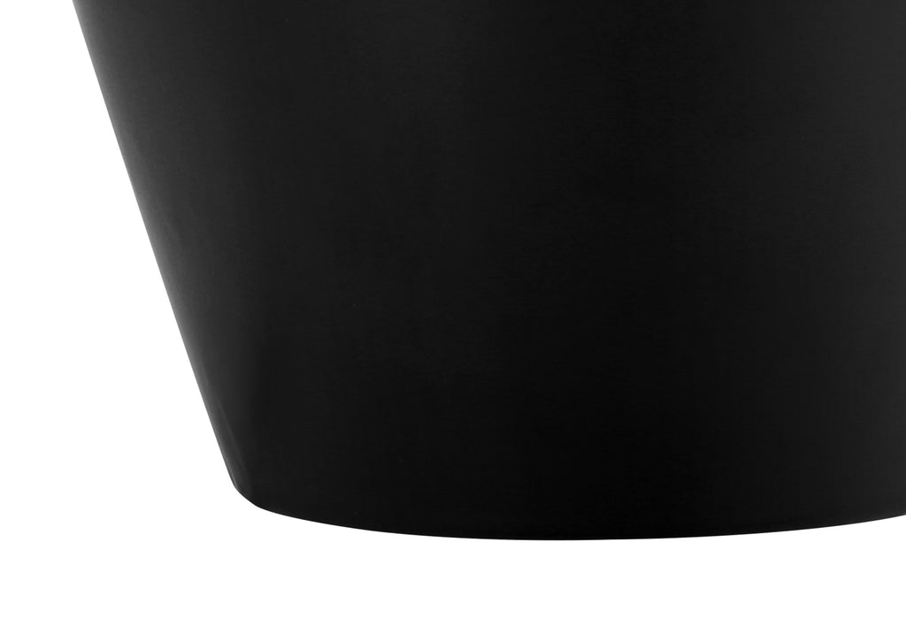 LIGHTING - 17""H TABLE LAMP BLACK CERAMIC / IVORY SHADE