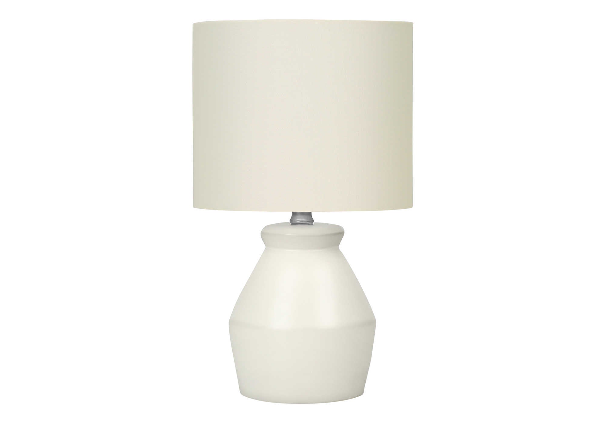 LIGHTING - 17""H TABLE LAMP CREAM CERAMIC / IVORY SHADE