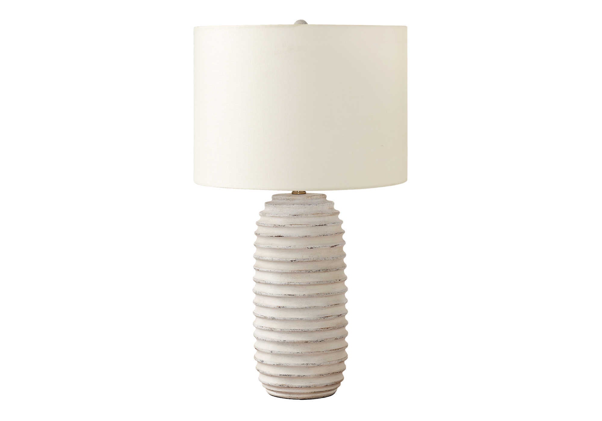 LIGHTING - 28""H TABLE LAMP CREAM RESIN / IVORY SHADE