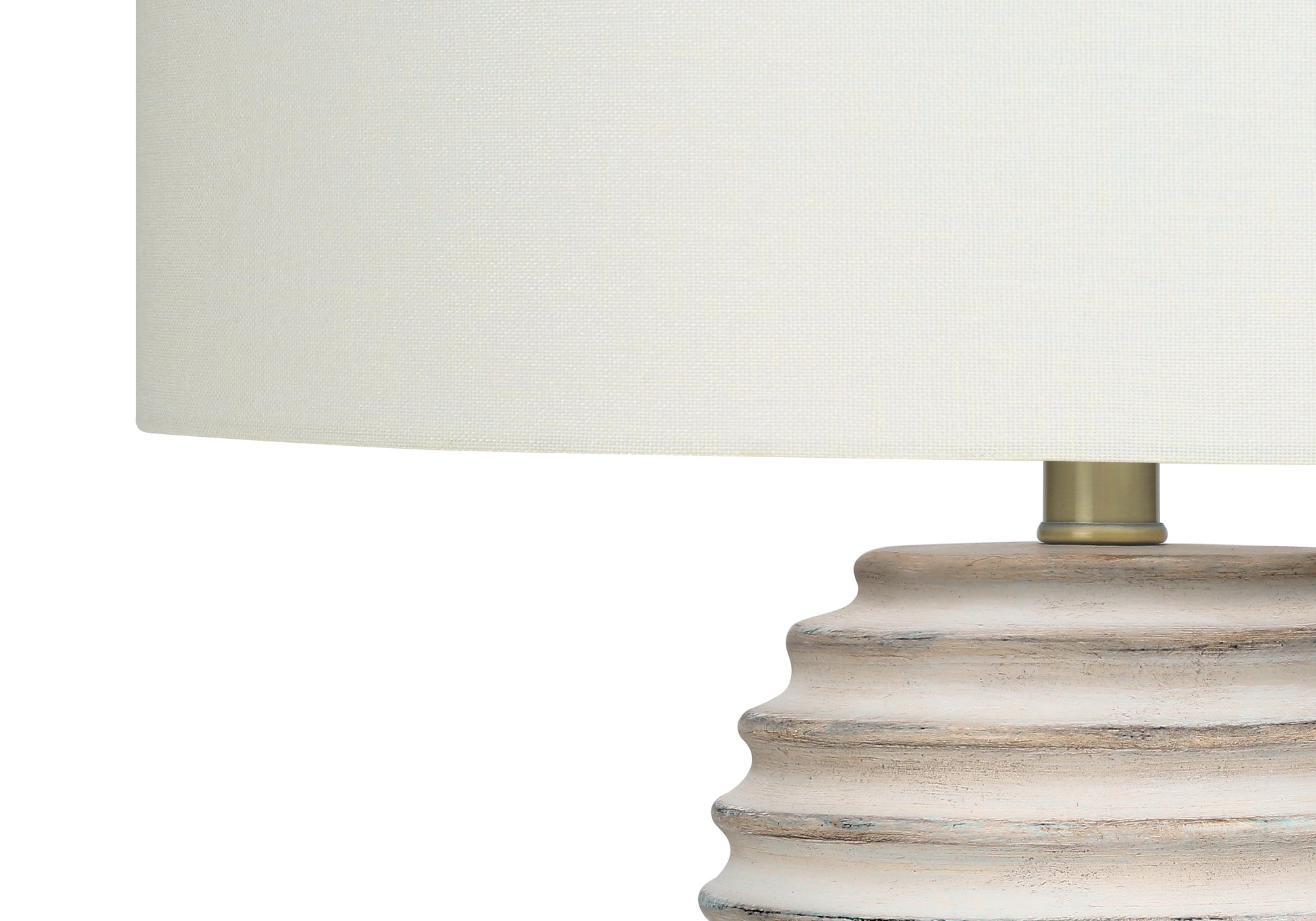 LIGHTING - 28""H TABLE LAMP CREAM RESIN / IVORY SHADE