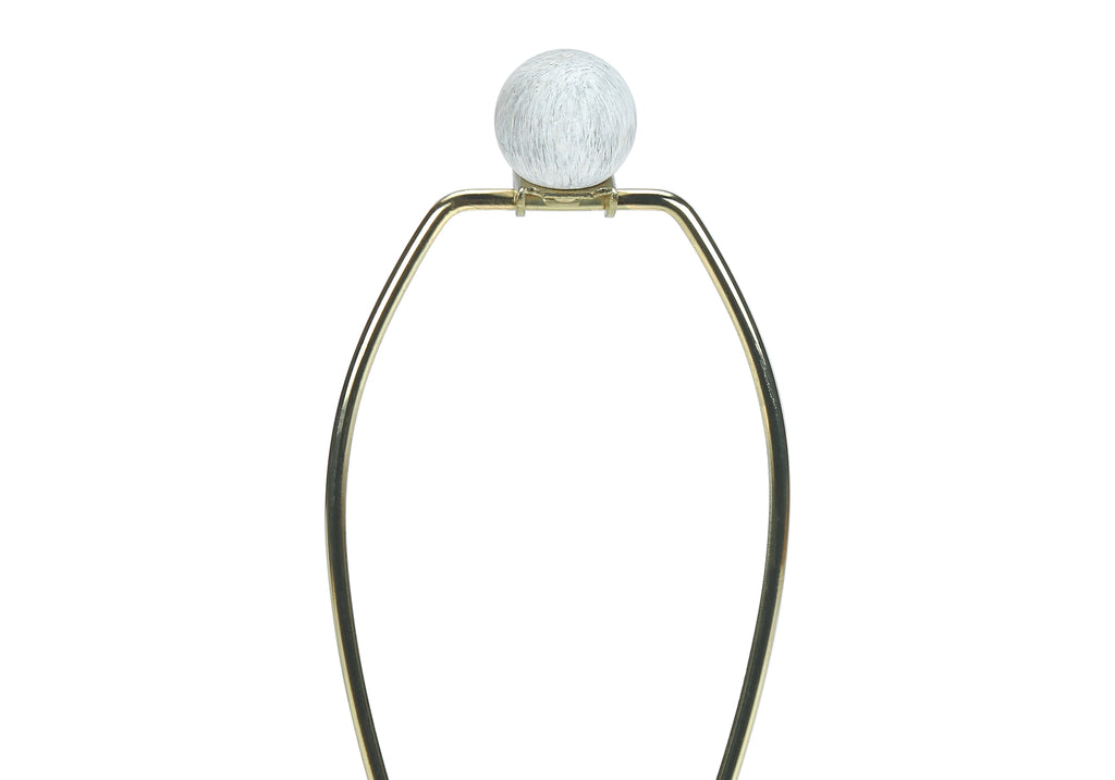 LIGHTING - 28""H TABLE LAMP CREAM RESIN / IVORY SHADE