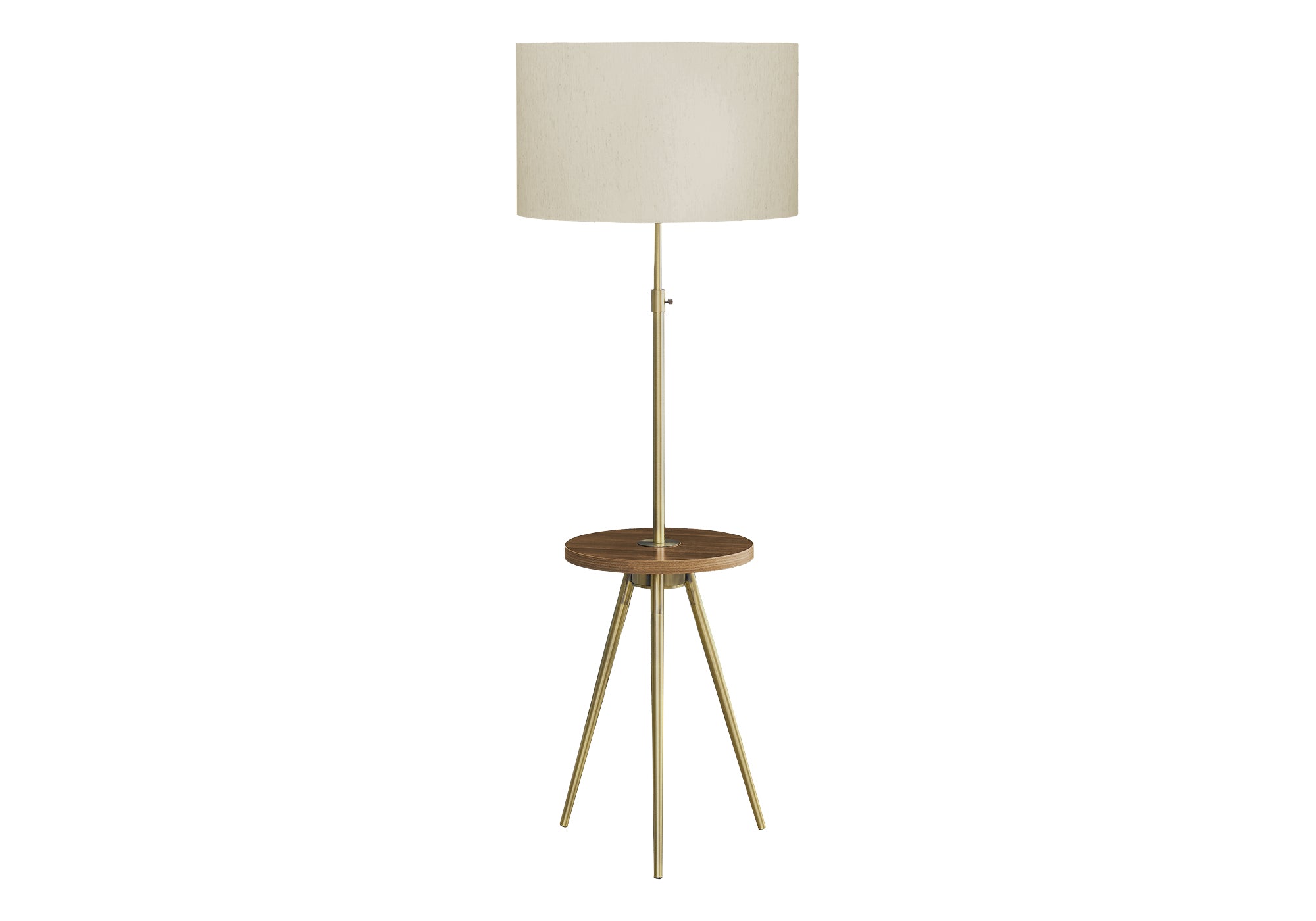 LIGHTING - 63""H TRIPOD FLOOR LAMP BRASS METAL / USB