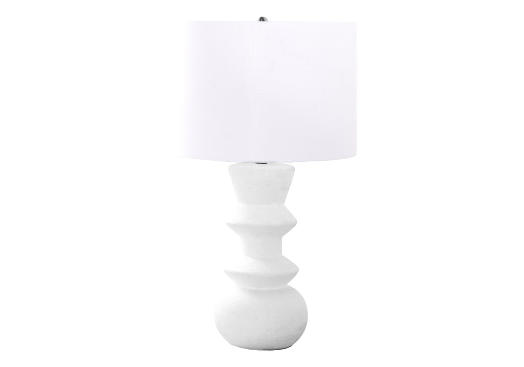 LIGHTING - 26""H TABLE LAMP CREAM CERAMIC / IVORY SHADE