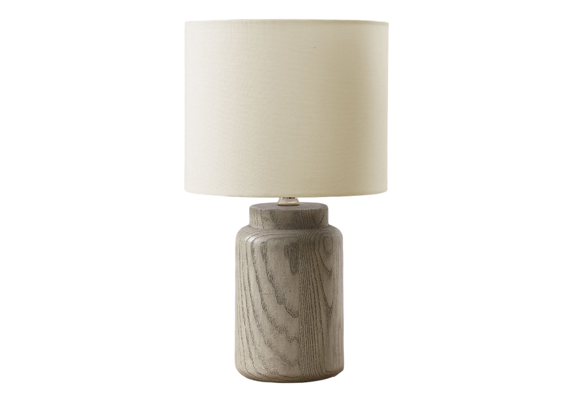 LIGHTING - 17""H TABLE LAMP TAUPE RESIN / IVORY SHADE