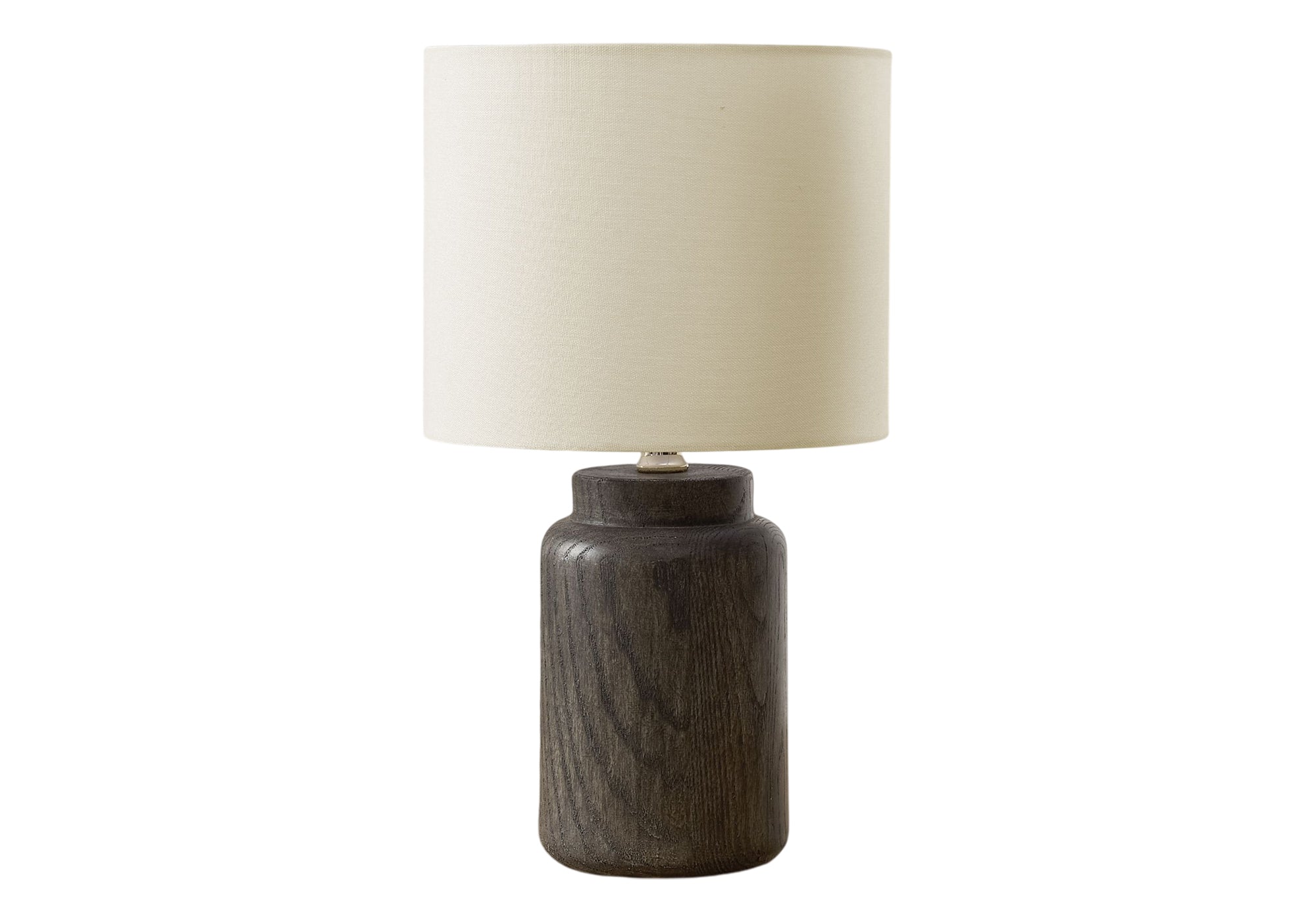 LIGHTING - 17""H TABLE LAMP BROWN RESIN / IVORY SHADE