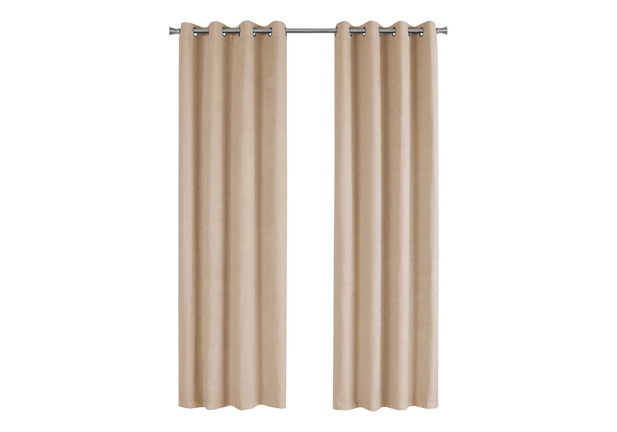 CURTAIN PANEL - 2PCS / 54""W X 84""H BEIGE ROOM DARKENING