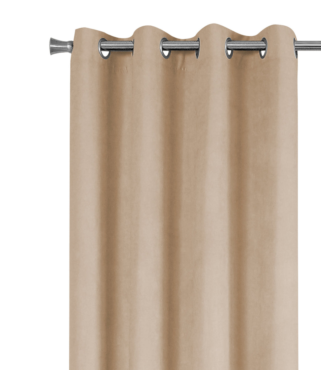 CURTAIN PANEL - 2PCS / 54""W X 95""H BEIGE ROOM DARKENING