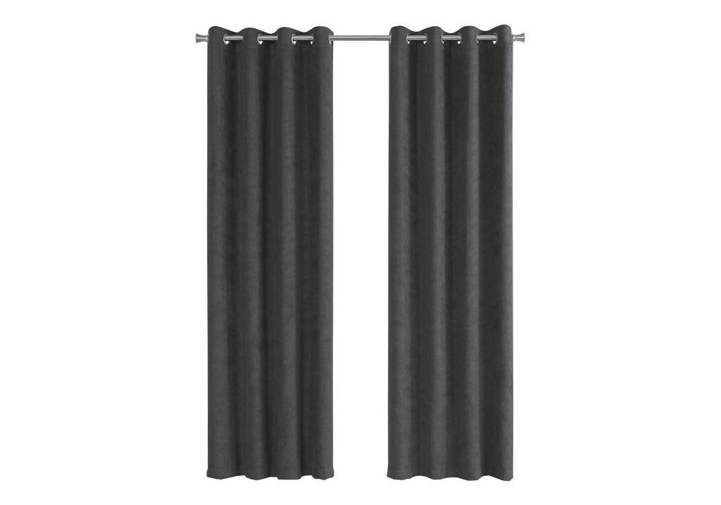 CURTAIN PANEL - 2PCS / 54""W X 95""H GREY ROOM DARKENING