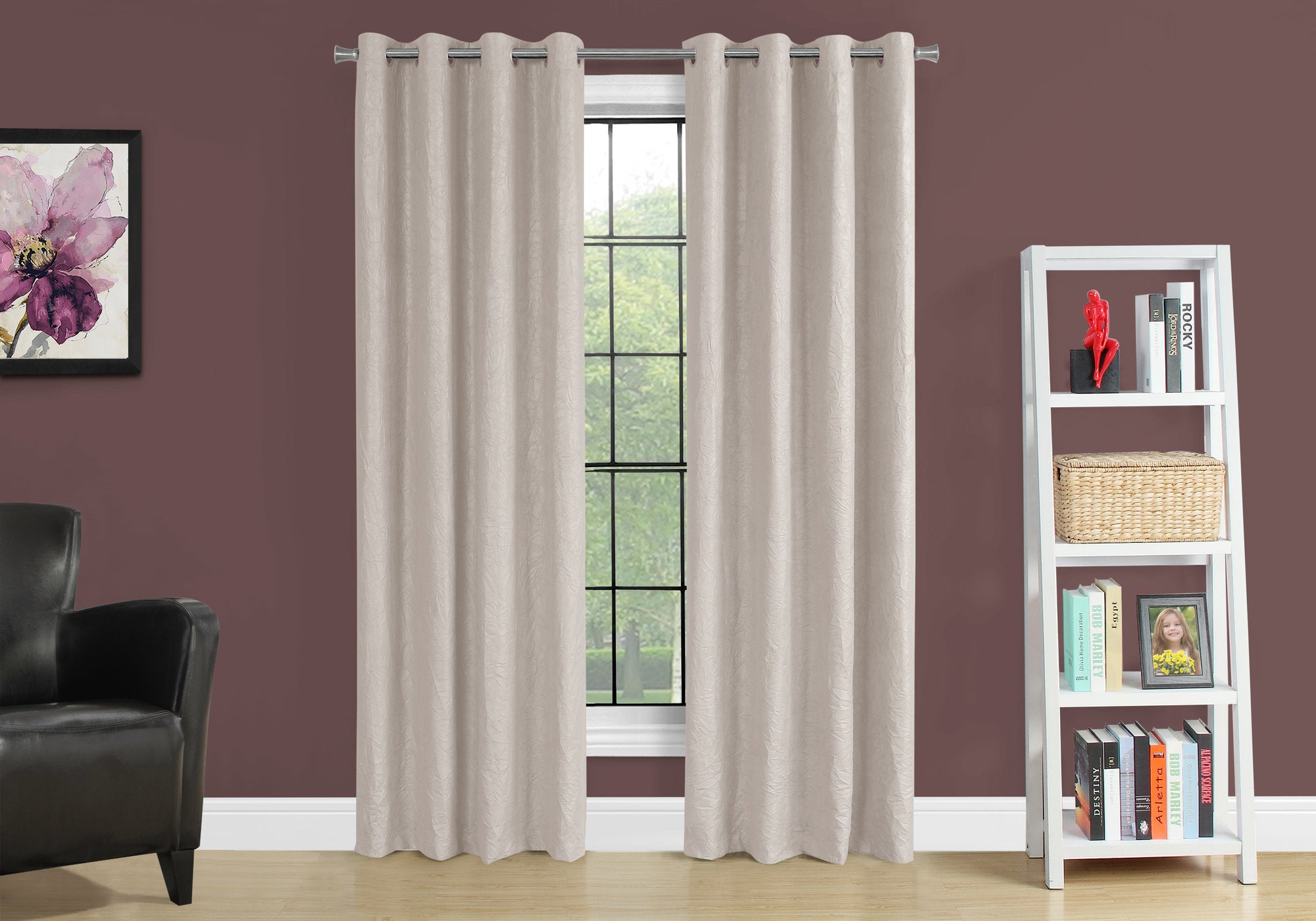 CURTAIN PANEL - 2PCS / 52""W X 95""H IVORY ROOM DARKENING