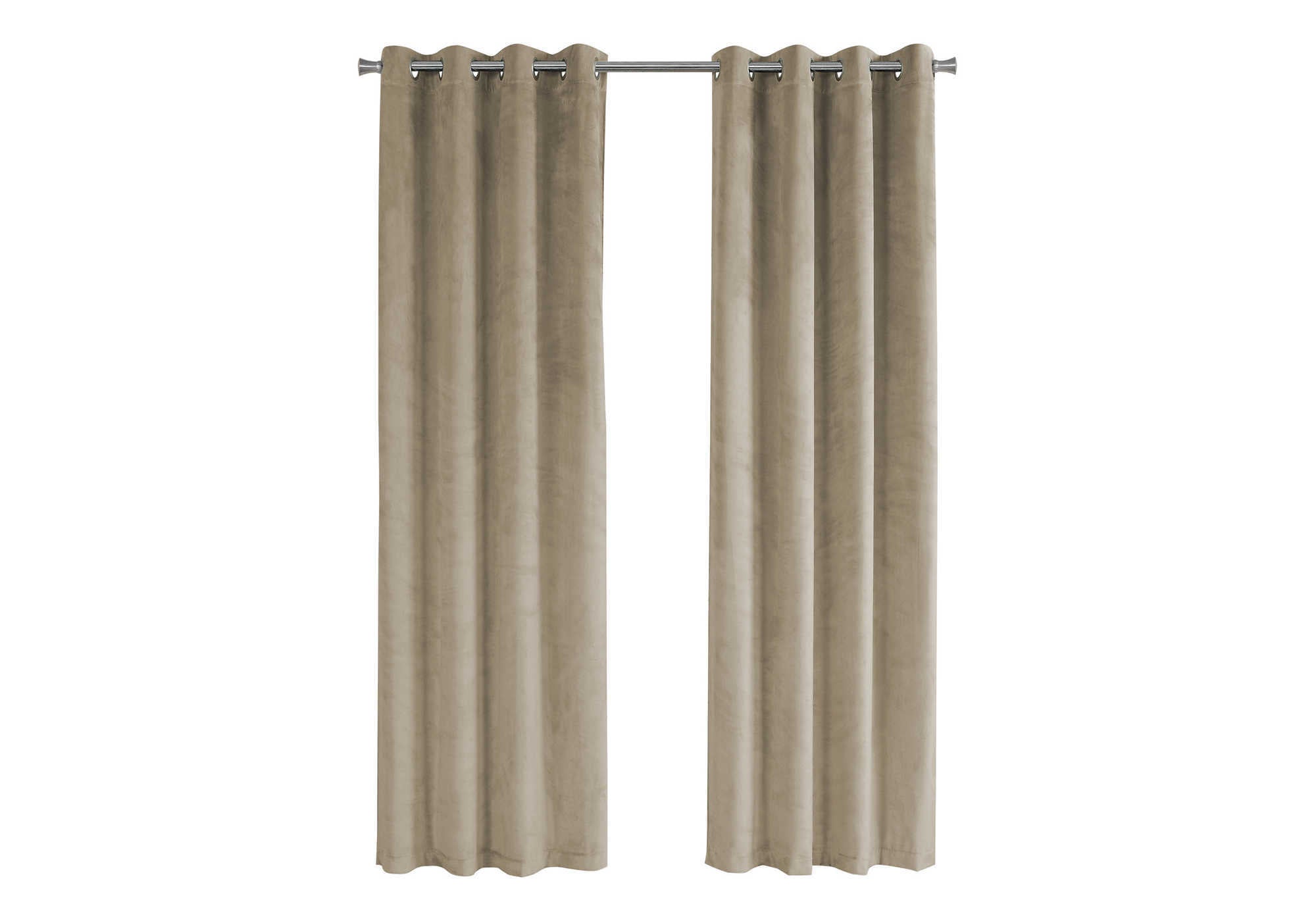 CURTAIN PANEL - 2PCS / 52""W X 95""H BEIGE ROOM DARKENING