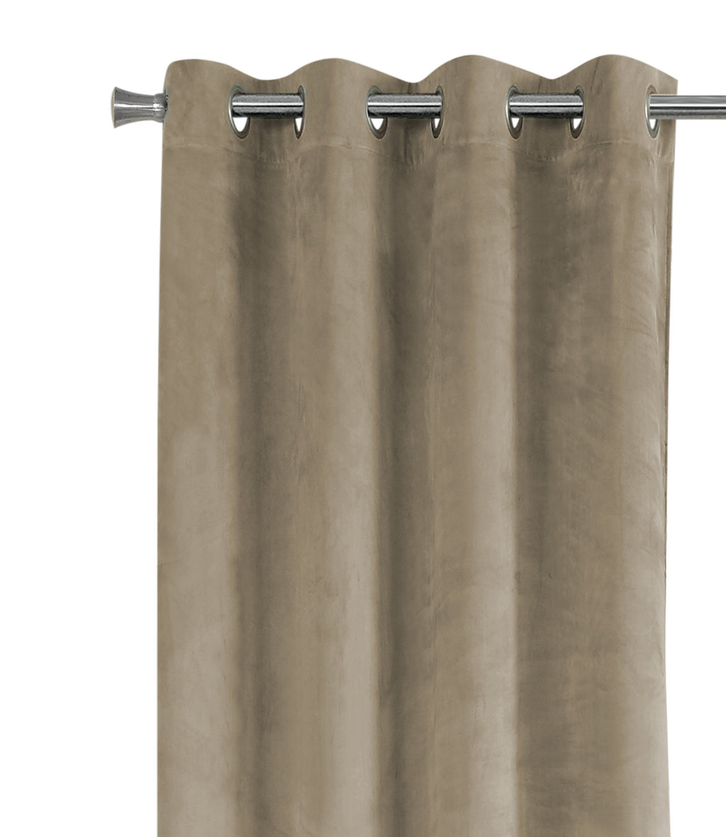 CURTAIN PANEL - 2PCS / 52""W X 95""H BEIGE ROOM DARKENING
