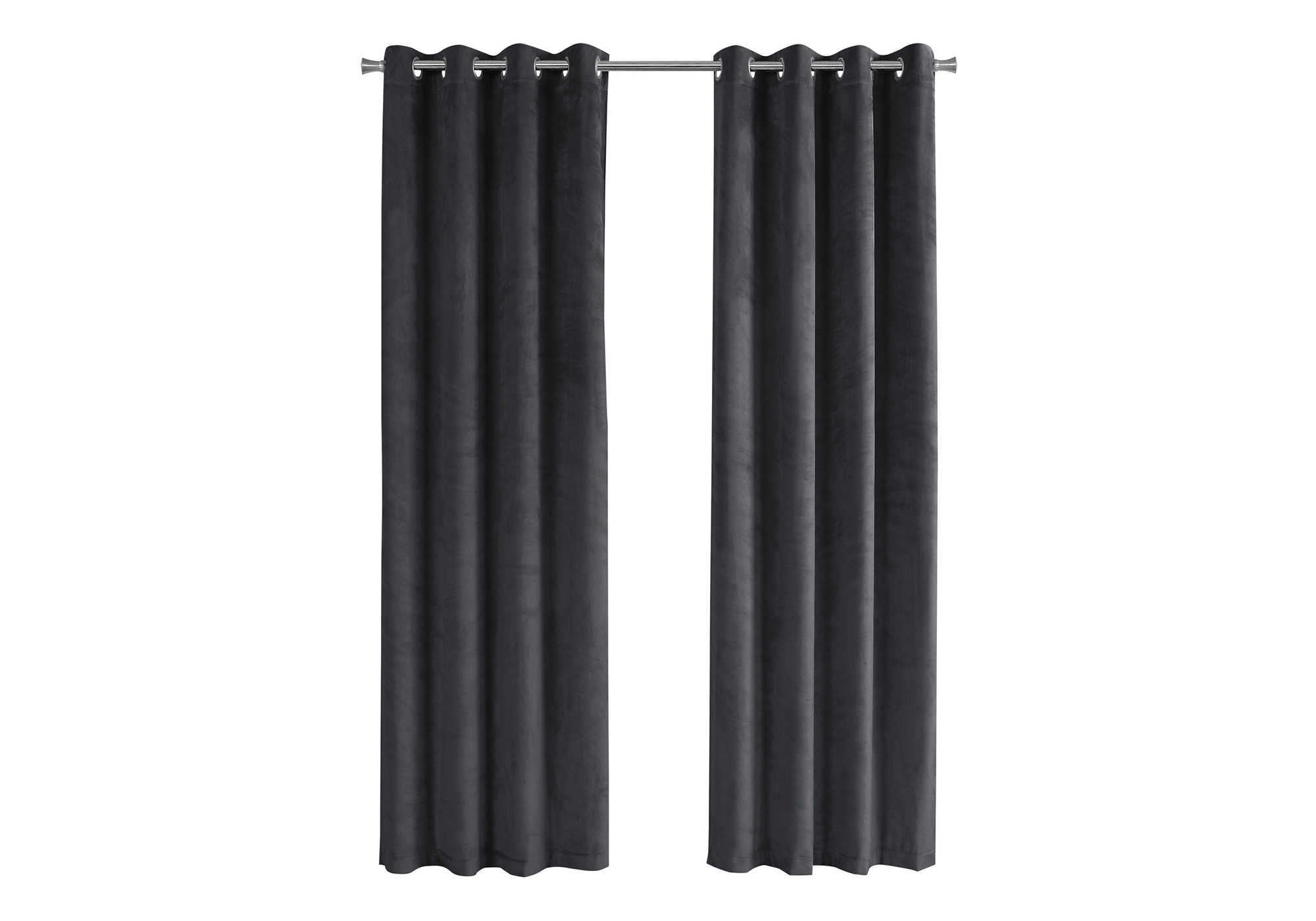 CURTAIN PANEL - 2PCS / 52""W X 84""H GREY ROOM DARKENING