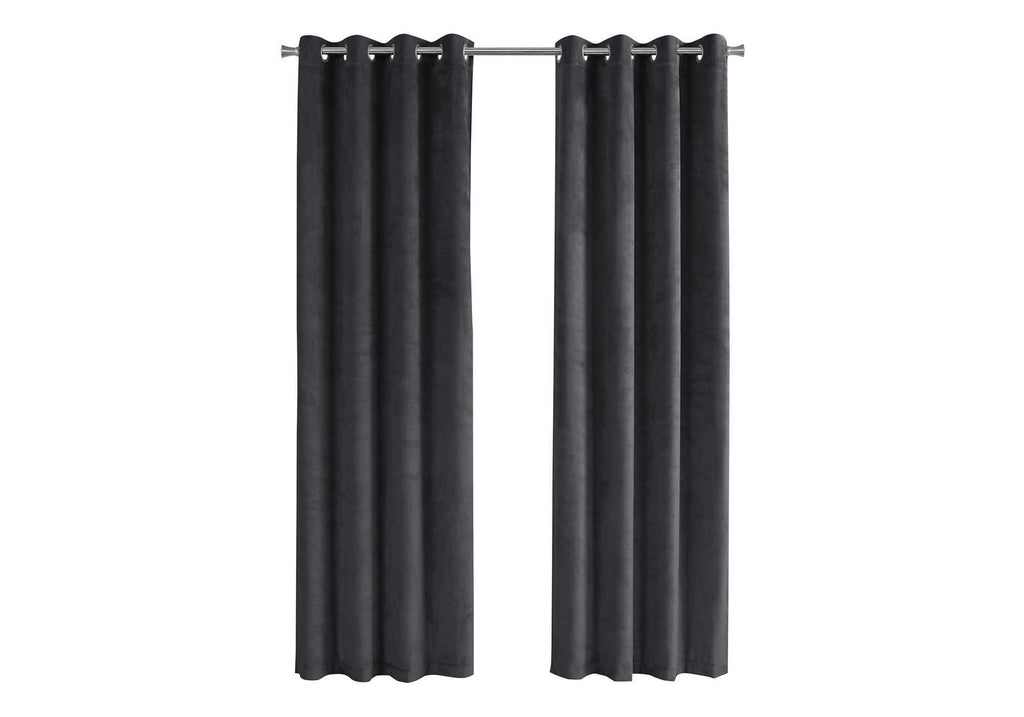CURTAIN PANEL - 2PCS / 52""W X 95""H GREY ROOM DARKENING