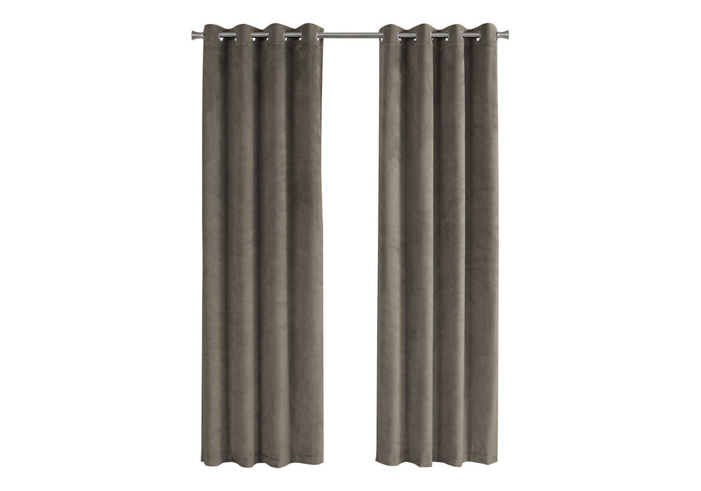 CURTAIN PANEL - 2PCS / 52""W X 95""H TAUPE ROOM DARKENING