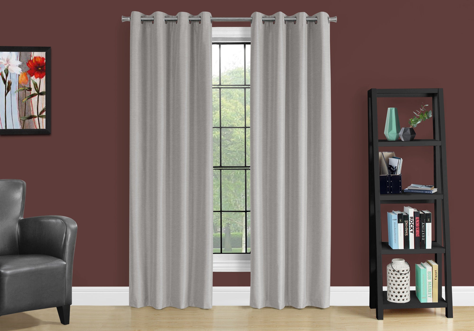 CURTAIN PANEL - 2PCS / 52""W X 84""H SILVER SOLID BLACKOUT