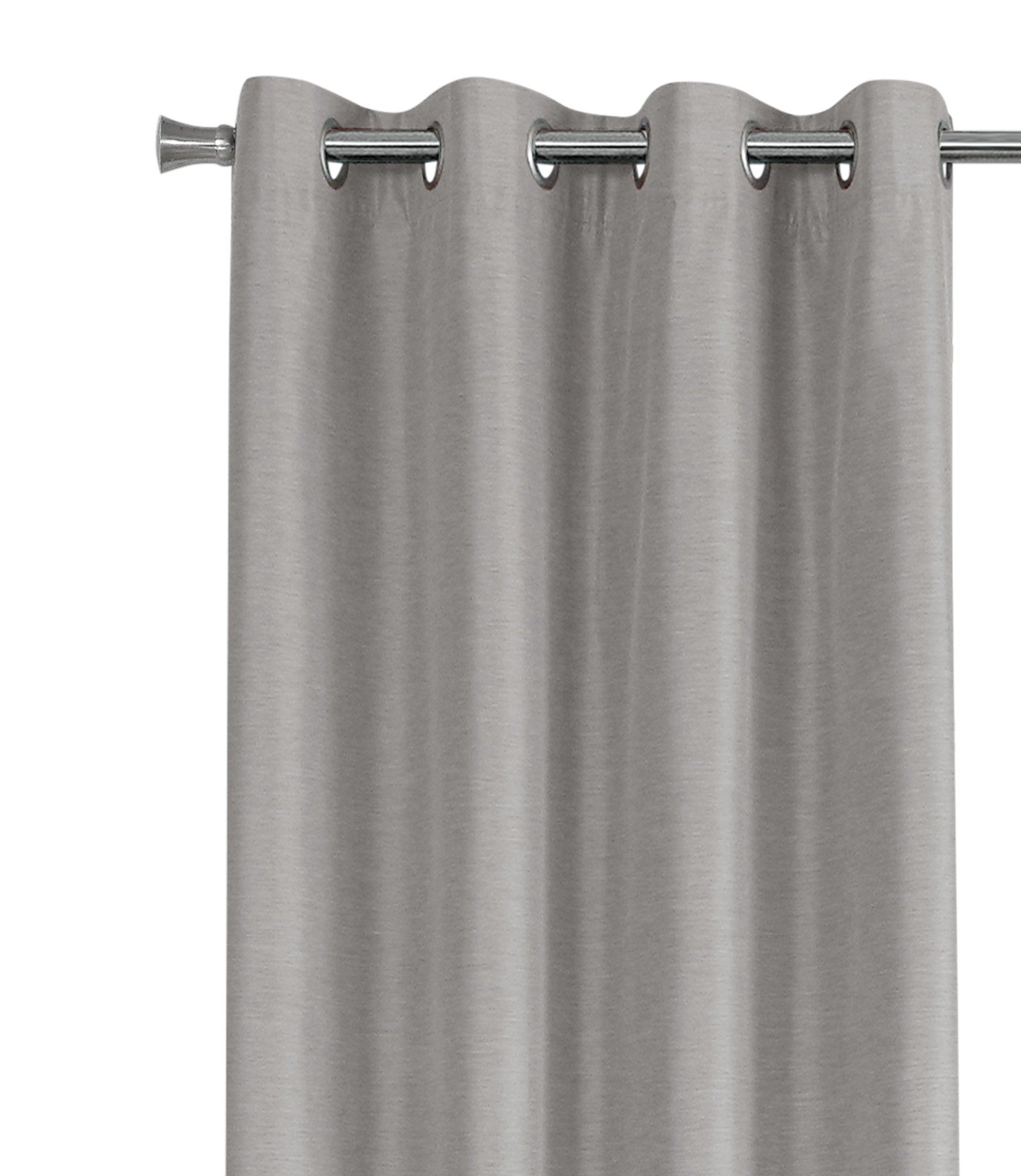 CURTAIN PANEL - 2PCS / 52""W X 84""H SILVER SOLID BLACKOUT