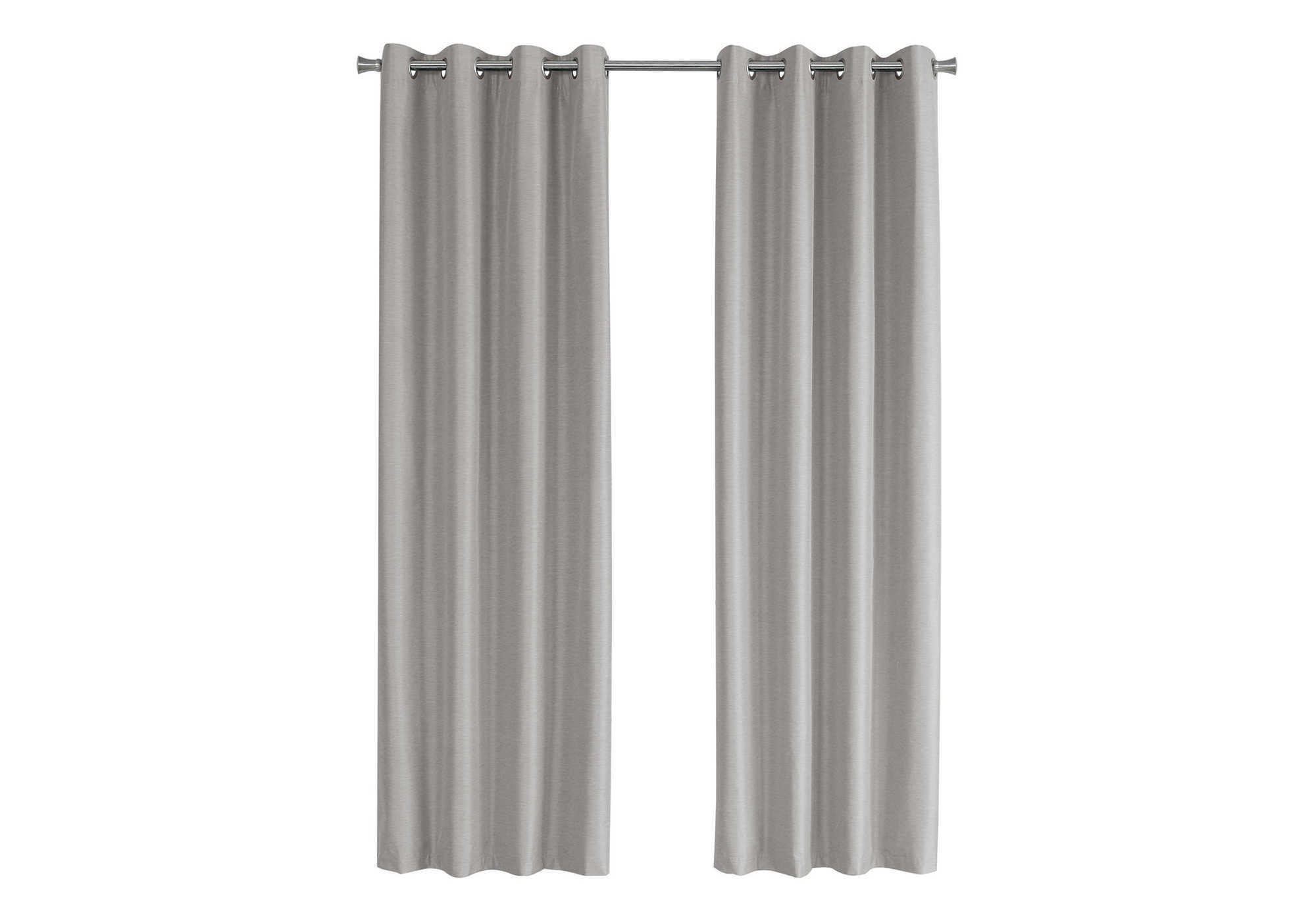 CURTAIN PANEL - 2PCS / 52""W X 95""H SILVER SOLID BLACKOUT
