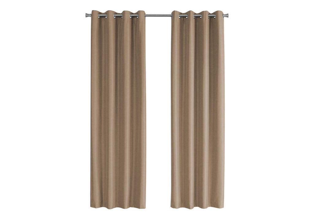 CURTAIN PANEL - 2PCS / 52""W X 95""H BROWN SOLID BLACKOUT