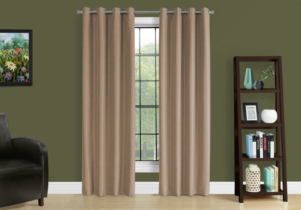 CURTAIN PANEL - 2PCS / 52""W X 95""H BROWN SOLID BLACKOUT