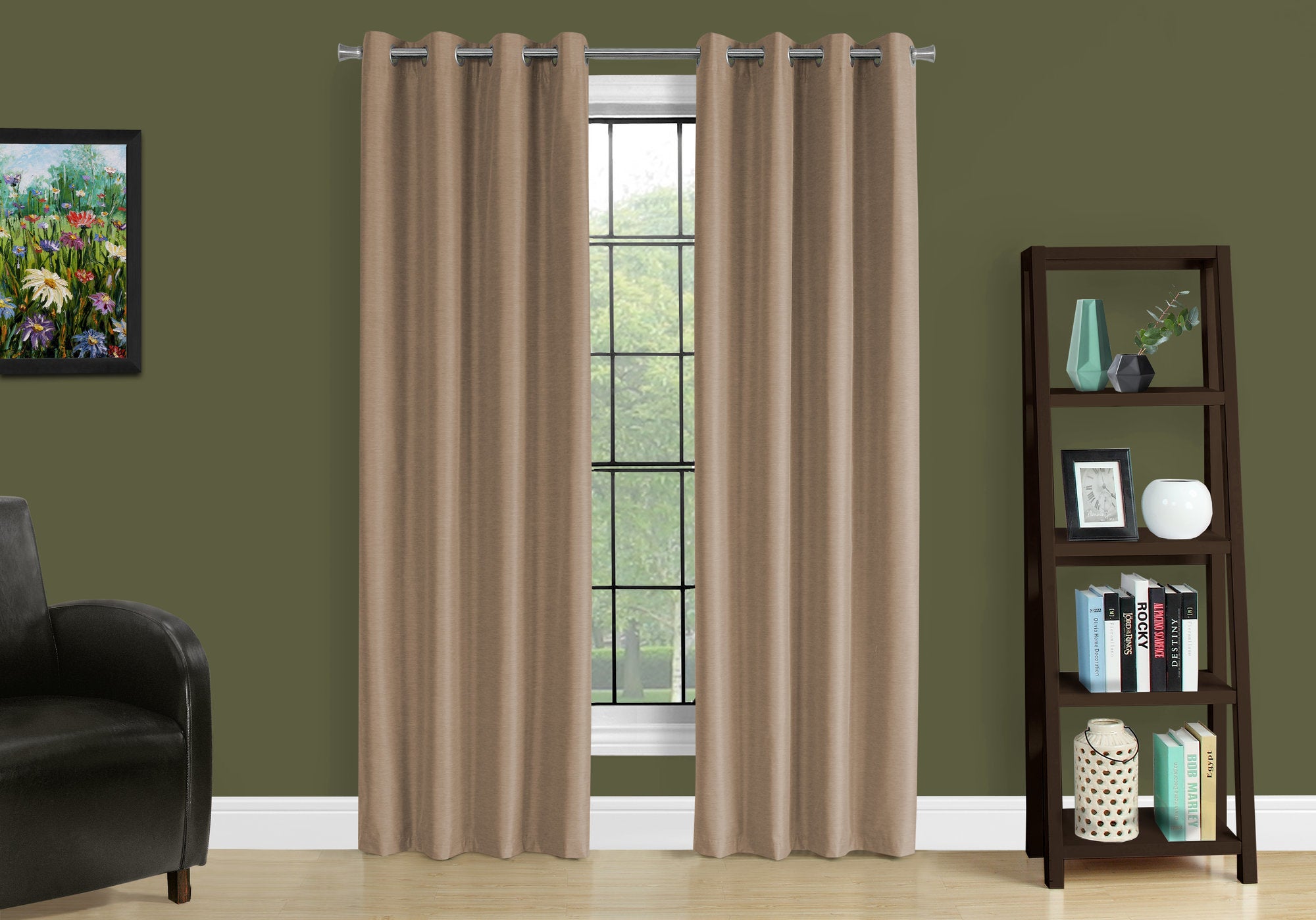 CURTAIN PANEL - 2PCS / 52""W X 95""H BROWN SOLID BLACKOUT