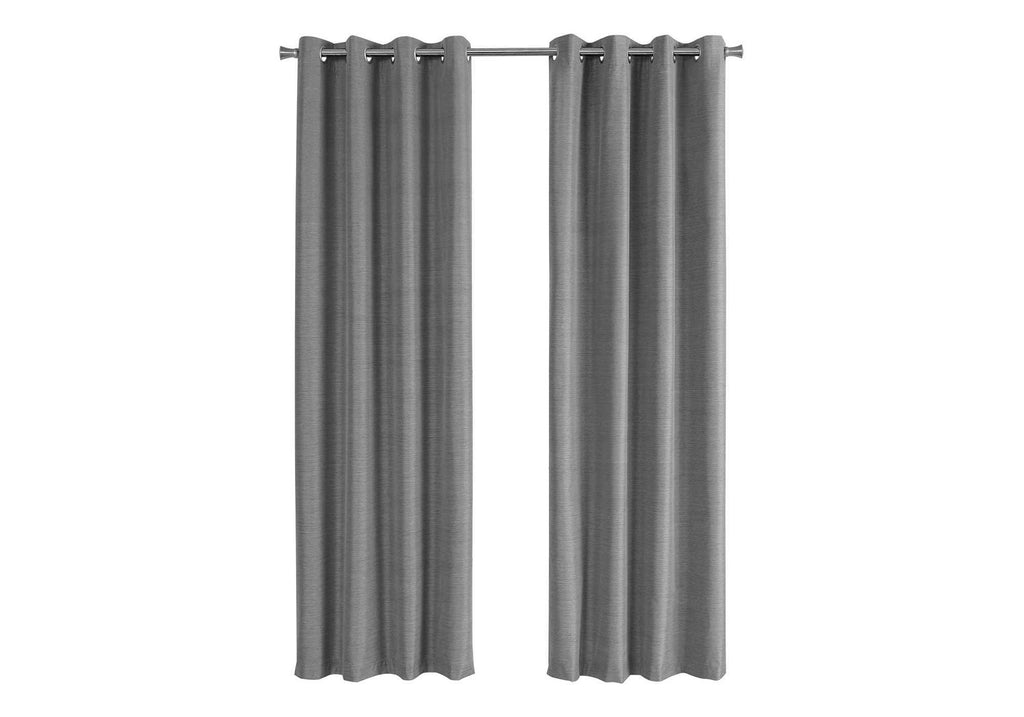 CURTAIN PANEL - 2PCS / 52""W X 84""H GREY SOLID BLACKOUT