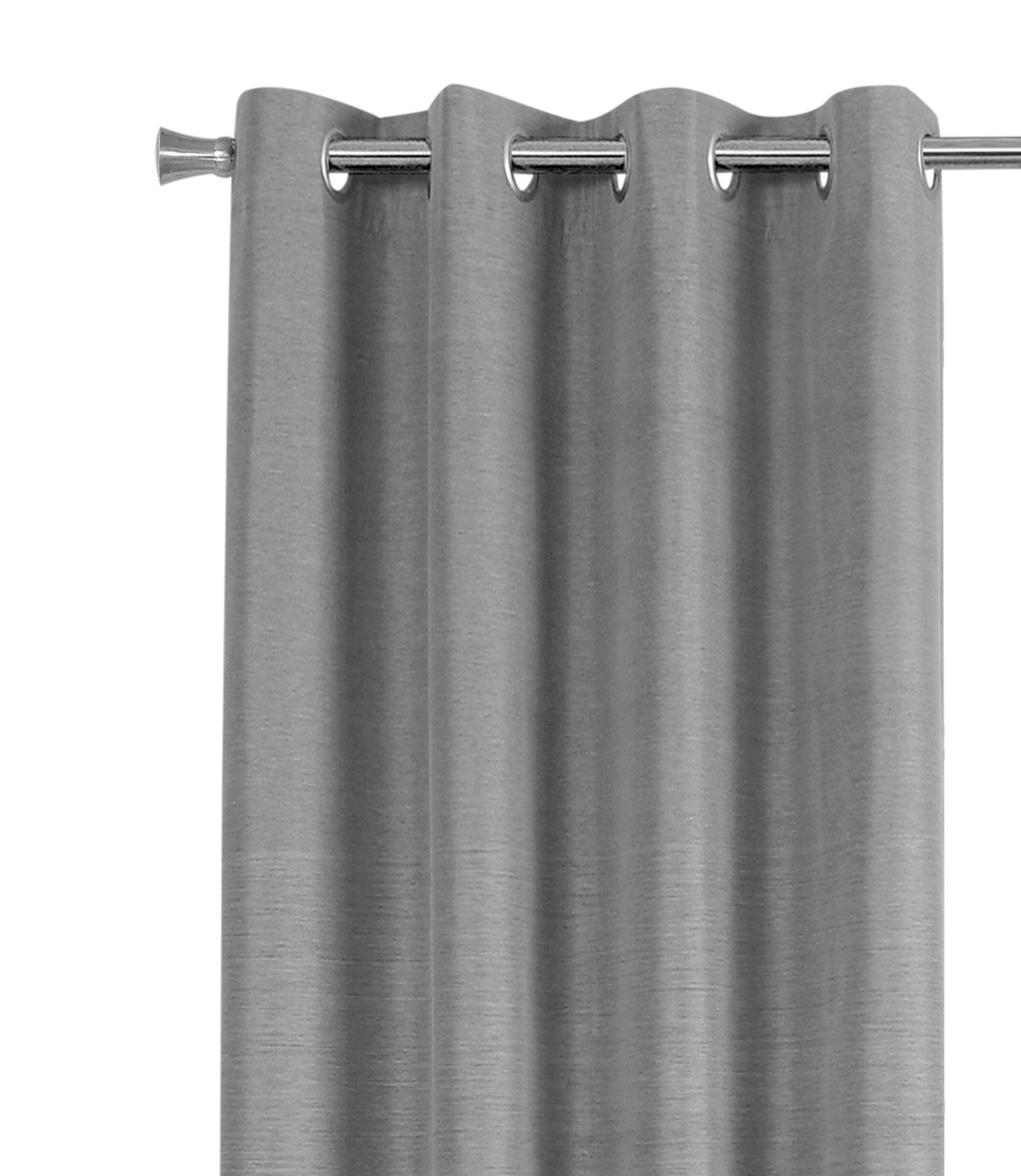 CURTAIN PANEL - 2PCS / 52""W X 95""H GREY SOLID BLACKOUT