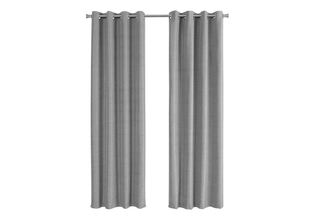 CURTAIN PANEL - 2PCS / 52""W X 95""H GREY SOLID BLACKOUT