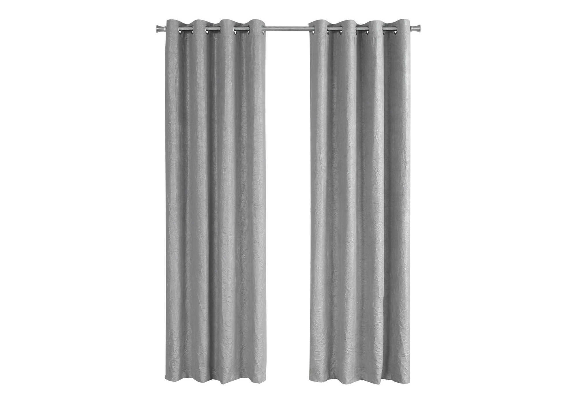 CURTAIN PANEL - 2PCS / 52""W X 95""H SILVER ROOM DARKENING