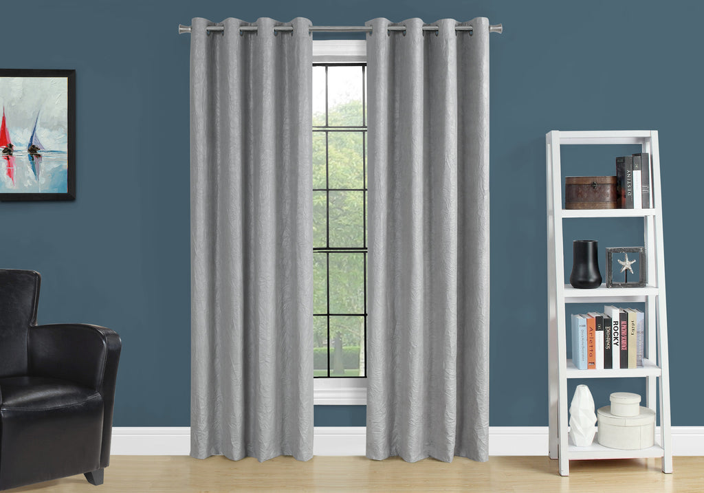 CURTAIN PANEL - 2PCS / 52""W X 95""H SILVER ROOM DARKENING