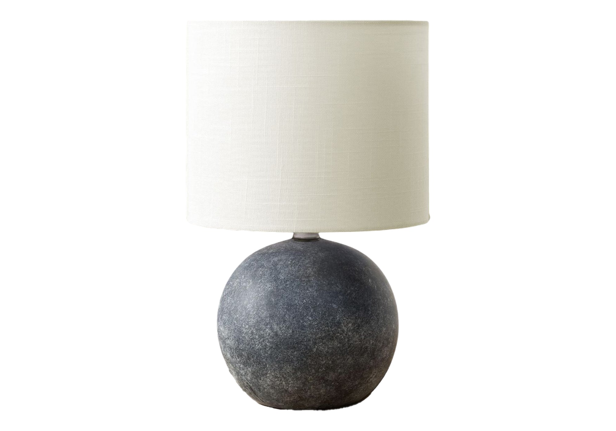 LIGHTING - 16""H TABLE LAMP GREY CONCRETE / IVORY SHADE
