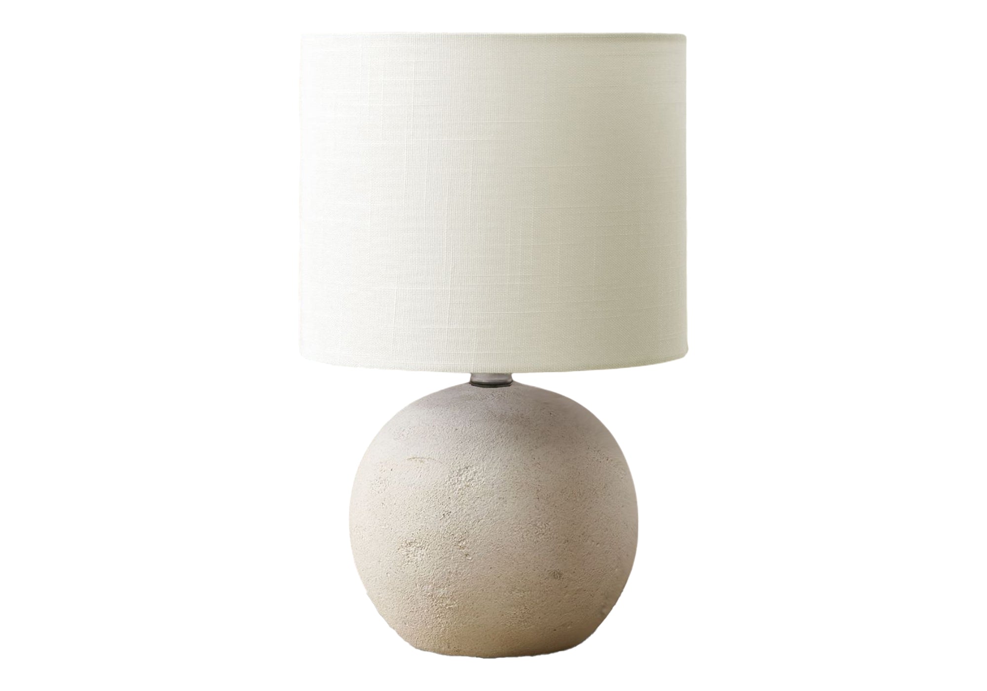 LIGHTING - 16""H TABLE LAMP IVORY CONCRETE / IVORY SHADE
