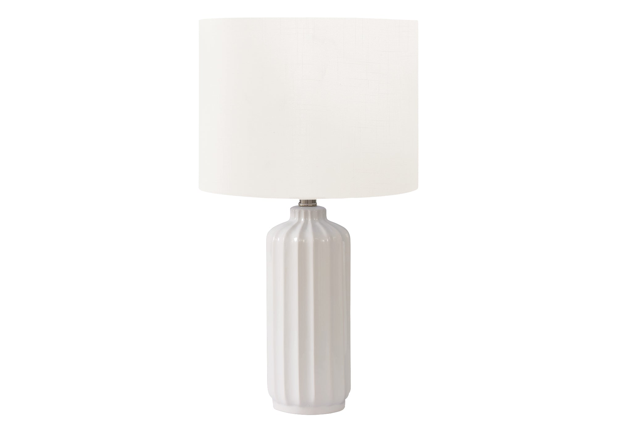 LIGHTING - 23""H TABLE LAMP CREAM CERAMIC / IVORY SHADE