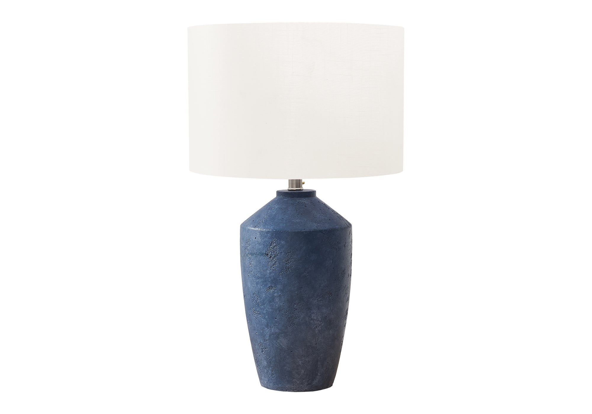 LIGHTING - 25""H TABLE LAMP BLUE CONCRETE / IVORY SHADE