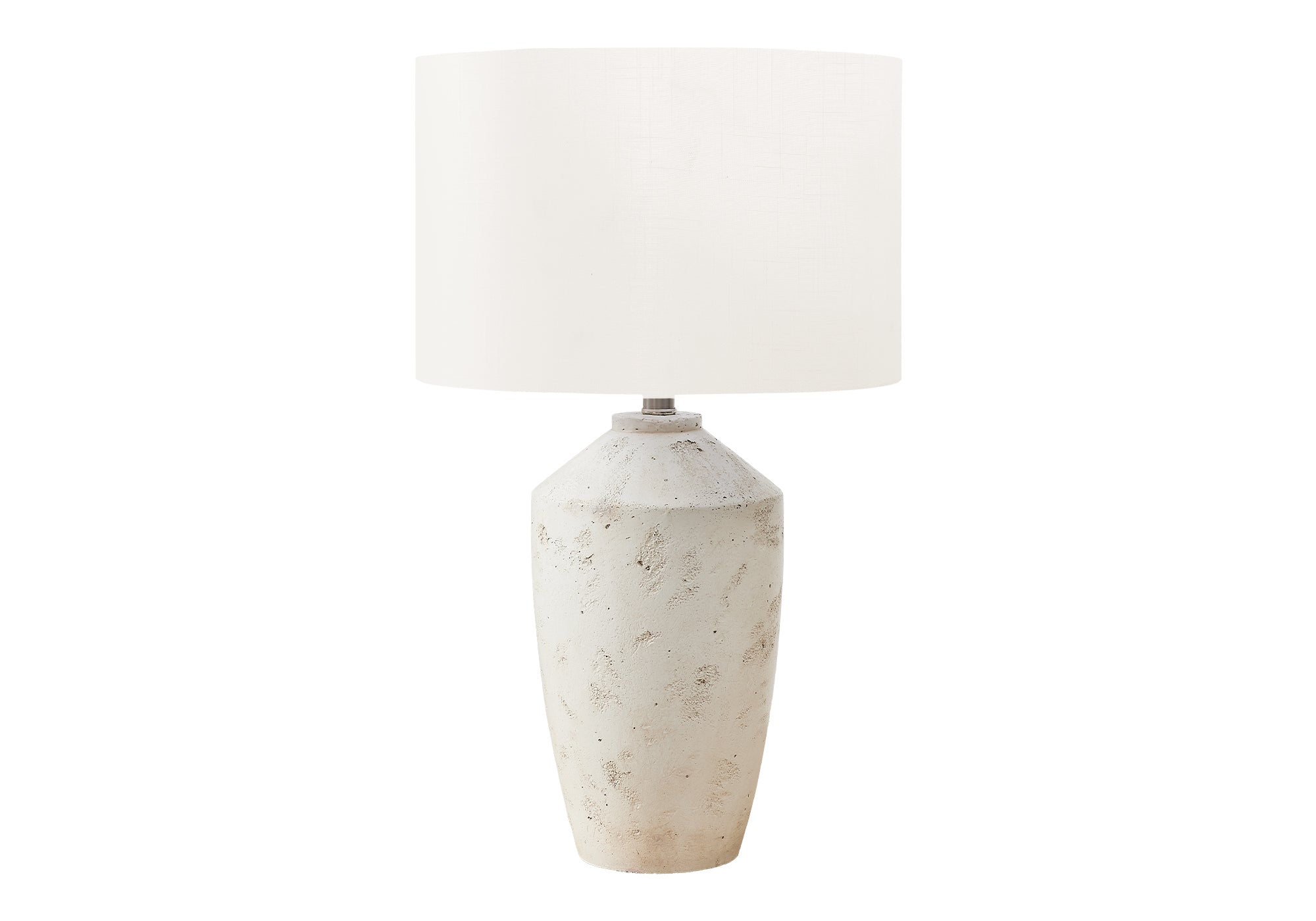 LIGHTING - 25""H TABLE LAMP IVORY CONCRETE / IVORY SHADE