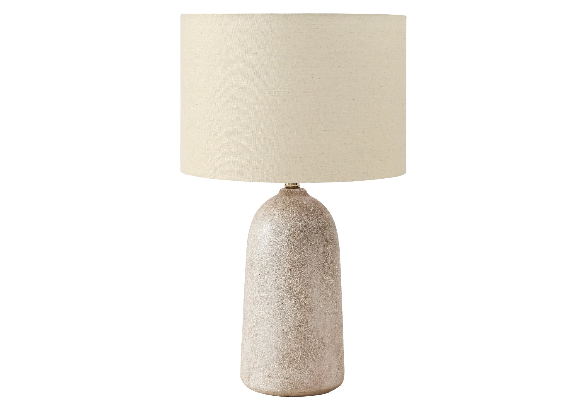 LIGHTING - 27""H TABLE LAMP BEIGE CERAMIC / BEIGE SHADE