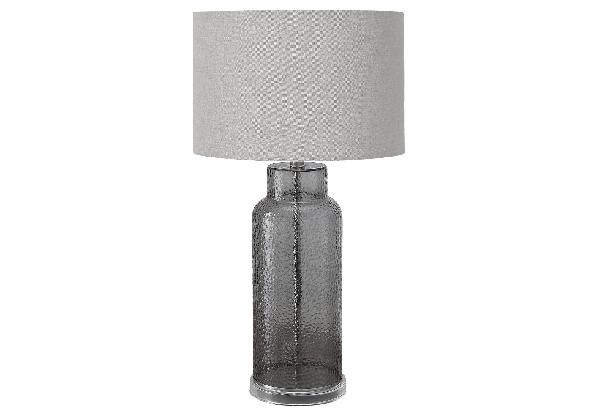 LIGHTING - 28""H TABLE LAMP GREY GLASS / GREY SHADE