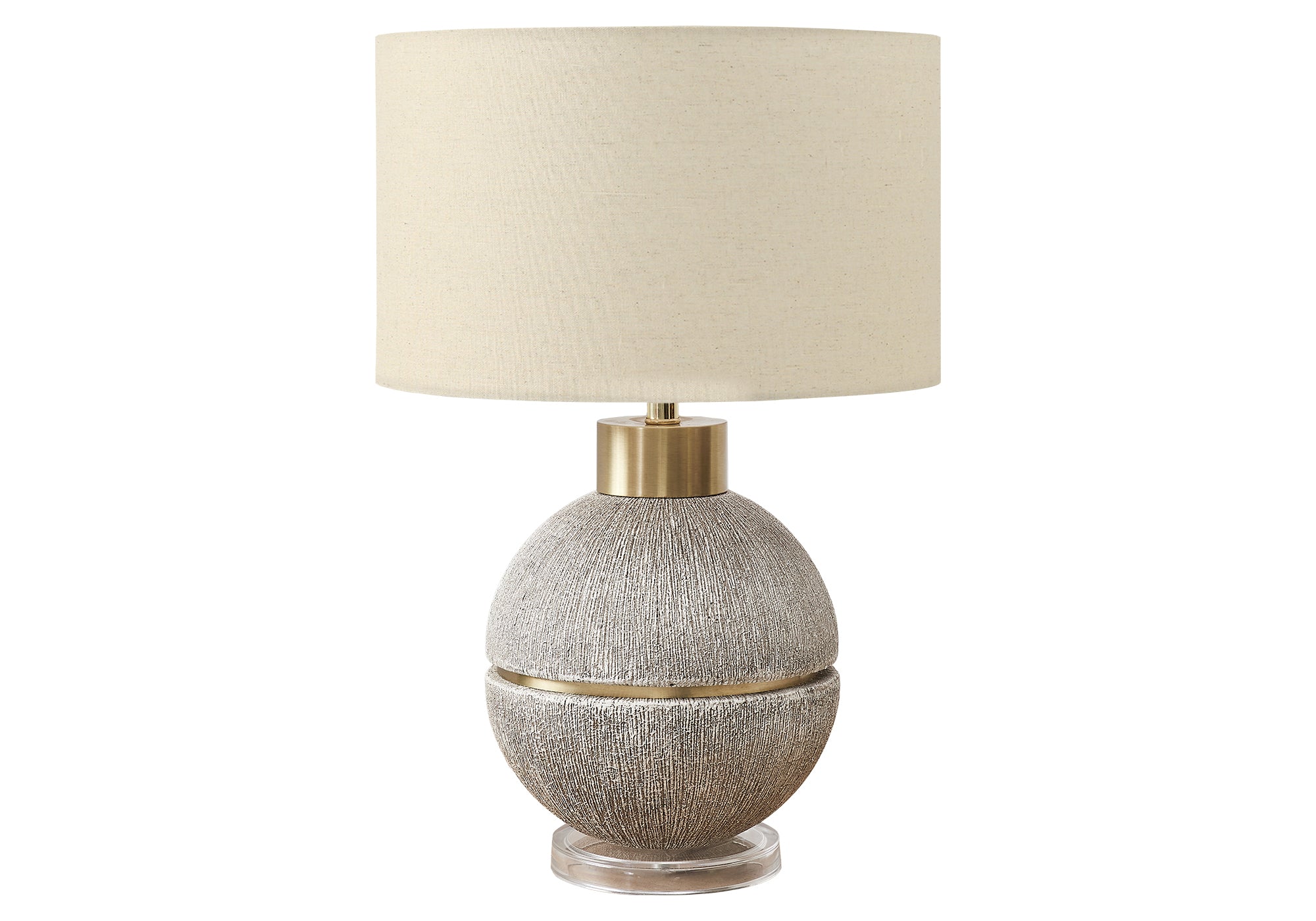 LIGHTING - 26""H TABLE LAMP BROWN / GOLD RESIN / BEIGE