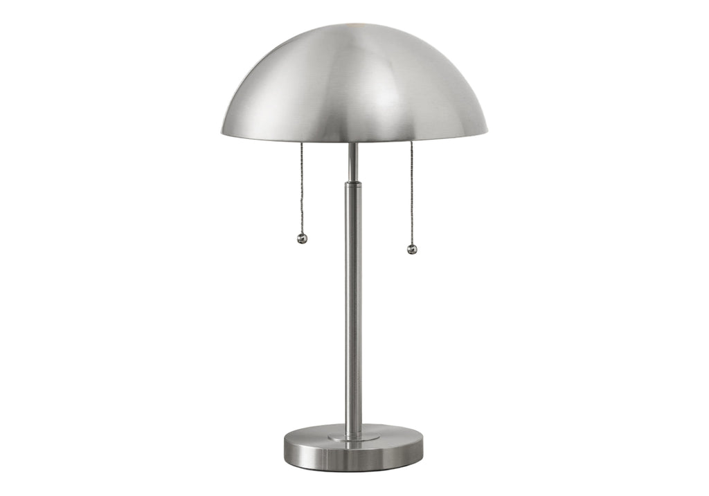 LIGHTING - 20""H TABLE LAMP SILVER METAL / METAL SHADE