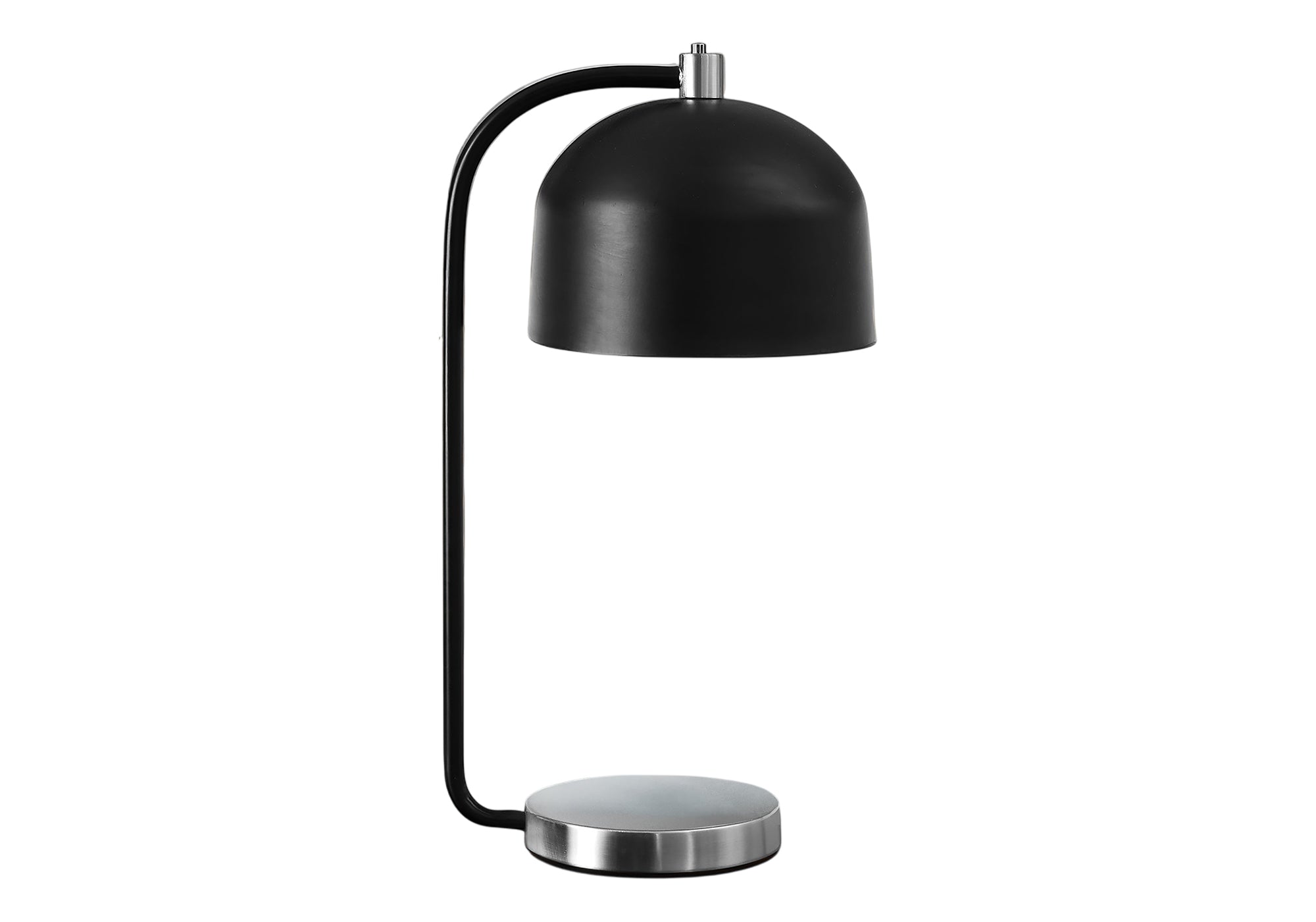LIGHTING - 18""H TABLE LAMP BLACK / SILVER METAL