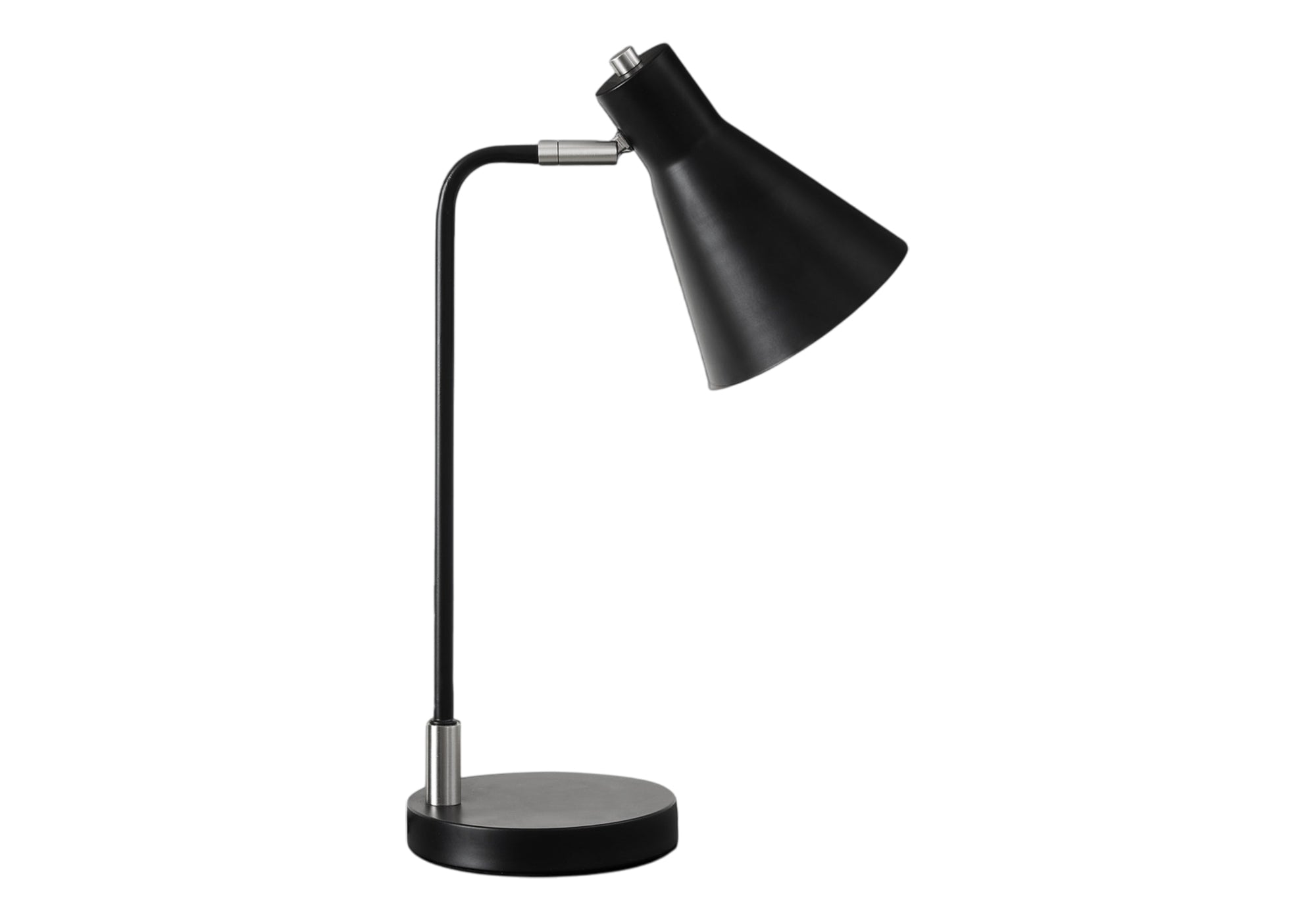 LIGHTING - 17""H TABLE LAMP BLACK / SILVER METAL