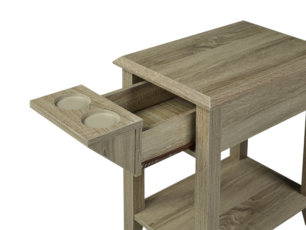 ACCENT TABLE - DARK TAUPE