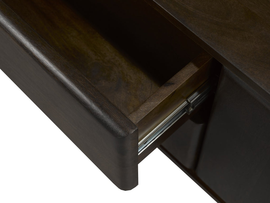 63'' TV STAND - DARK WALNUT