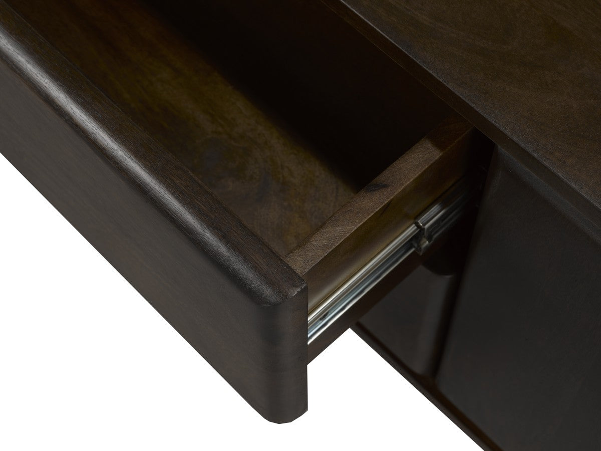 63'' TV STAND - DARK WALNUT